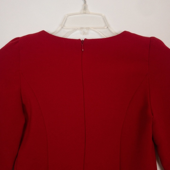 Zara Red Mini Dress Puff Sleeves XS - Picture 6 of 6